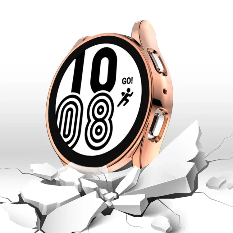Schutzhülle aus TPU mit vollständiger Abdeckung und galvanisierter Oberfläche, passend für Samsung Galaxy Watch 5 (40 mm) und Samsung Galaxy Watch 5 (44 mm).