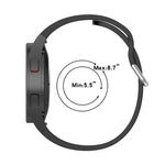 Offizielles silbernes Silikon-Armband mit runder Dornschließe, passend für Samsung Galaxy Watch 5 (44 mm)
