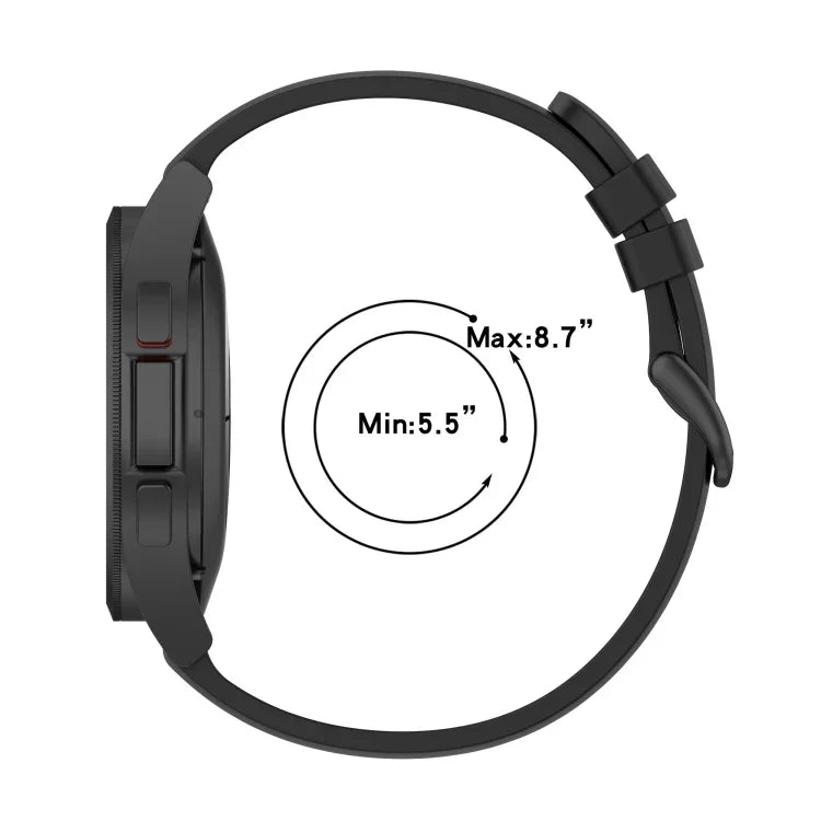 20 mm Silikon-Armband mit rundem Ende, passend für Samsung Galaxy Watch 5 (40 mm), Samsung Galaxy Watch 5 (44 mm) und Samsung Galaxy Watch 5 Pro (45 mm).