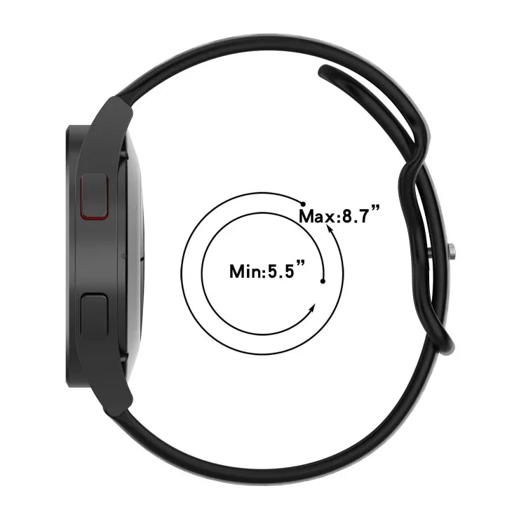 20 mm breites, zweifarbiges Silikonarmband mit Diamantmuster, passend für Samsung Galaxy Watch 5 (40 mm), Samsung Galaxy Watch 5 (44 mm) und Samsung Galaxy Watch 5 Pro (45 mm).