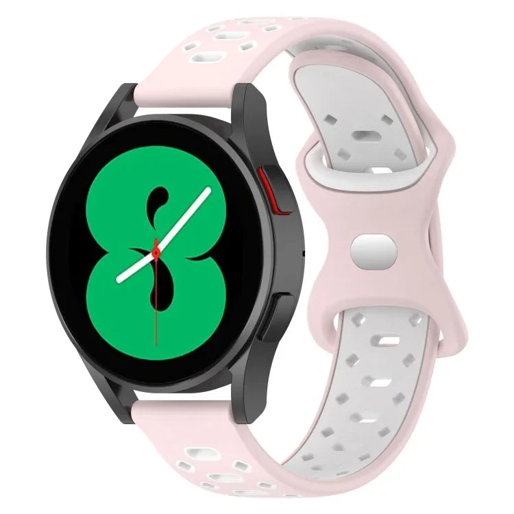 20 mm breites, zweifarbiges Silikonarmband mit Diamantmuster, passend für Samsung Galaxy Watch 5 (40 mm), Samsung Galaxy Watch 5 (44 mm) und Samsung Galaxy Watch 5 Pro (45 mm).