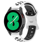 20 mm breites, zweifarbiges Silikonarmband mit Diamantmuster, passend für Samsung Galaxy Watch 5 (40 mm), Samsung Galaxy Watch 5 (44 mm) und Samsung Galaxy Watch 5 Pro (45 mm).