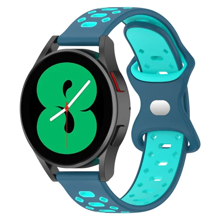 20 mm breites, zweifarbiges Silikonarmband mit Diamantmuster, passend für Samsung Galaxy Watch 5 (40 mm), Samsung Galaxy Watch 5 (44 mm) und Samsung Galaxy Watch 5 Pro (45 mm).