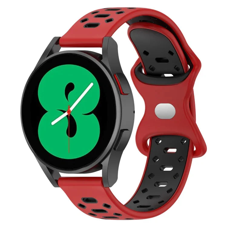 20 mm breites, zweifarbiges Silikonarmband mit Diamantmuster, passend für Samsung Galaxy Watch 5 (40 mm), Samsung Galaxy Watch 5 (44 mm) und Samsung Galaxy Watch 5 Pro (45 mm).