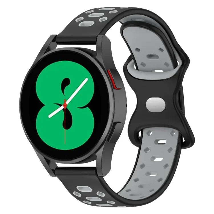 20 mm breites, zweifarbiges Silikonarmband mit Diamantmuster, passend für Samsung Galaxy Watch 5 (40 mm), Samsung Galaxy Watch 5 (44 mm) und Samsung Galaxy Watch 5 Pro (45 mm).
