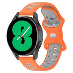 20 mm breites, zweifarbiges Silikonarmband mit Diamantmuster, passend für Samsung Galaxy Watch 5 (40 mm), Samsung Galaxy Watch 5 (44 mm) und Samsung Galaxy Watch 5 Pro (45 mm).