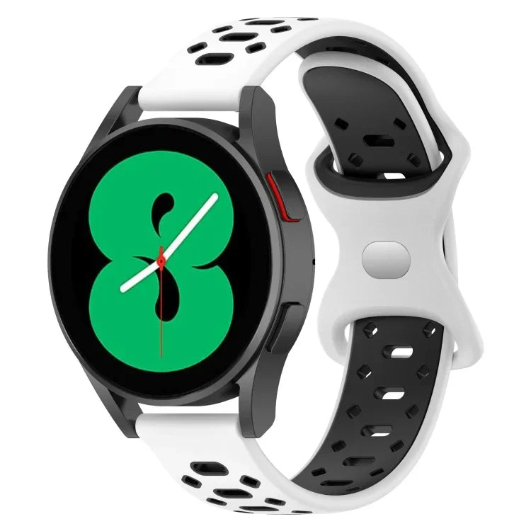 20 mm breites, zweifarbiges Silikonarmband mit Diamantmuster, passend für Samsung Galaxy Watch 5 (40 mm), Samsung Galaxy Watch 5 (44 mm) und Samsung Galaxy Watch 5 Pro (45 mm).