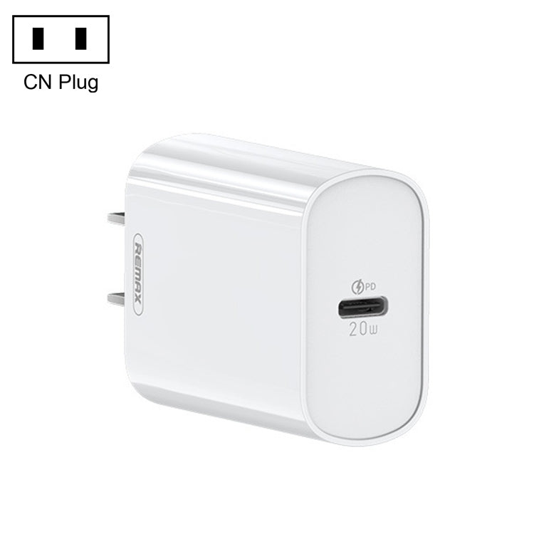 REMAX RP-U70 Jane Series 20W USB-C/Type-C PD Schnellladegerät, CN-Stecker, UK-Stecker, US-Stecker