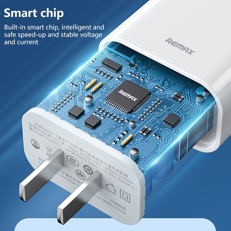 REMAX RP-U79 Speed Series 20W USB-C/Type-C Multi-kompatibles Schnellladegerät, CN-Stecker, EU-Stecker, UK-Stecker