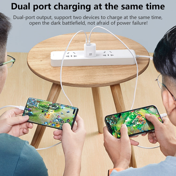 REMAX RP-U82 30W USB+USB-C/Type-C Dual-Interface Schnellladegerät, CN-Stecker, UK-Stecker, US-Stecker
