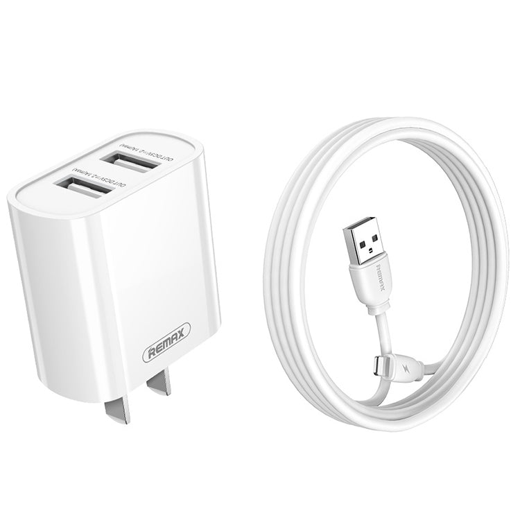 REMAX RP-U35 Jane Series 2.1A Dual-USB-Port Schnellladegerät-Set, 8 Pin, Micro-USB, USB-C/Type-C
