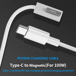 100W 5-Pin MagSafe 1 (L-förmig) zu USB-C / Type-C PD Ladekabel, Kabellänge: 1,8m, MagSafe 1 (L-förmig)