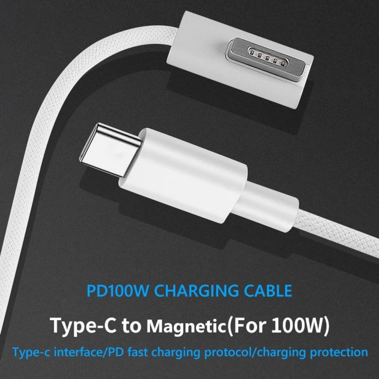 100W 5-Pin MagSafe 1 (L-förmig) zu USB-C / Type-C PD Ladekabel, Kabellänge: 1,8m, MagSafe 1 (L-förmig)
