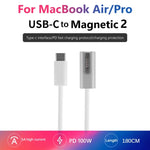100W 5-Pin MagSafe 1 (L-förmig) zu USB-C / Type-C PD Ladekabel, Kabellänge: 1,8m, MagSafe 1 (L-förmig)