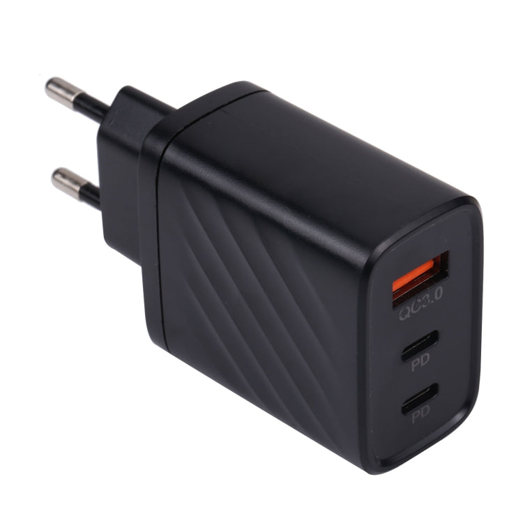 AR-892 3-in-1 QC3.0 PD20W USB + USB-C / Type-C Wand-Reise-Ladegerät, EU-Stecker, UK-Stecker