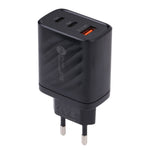 AR-892 3-in-1 QC3.0 PD20W USB + USB-C / Type-C Wand-Reise-Ladegerät, EU-Stecker, UK-Stecker