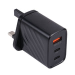 AR-892 3-in-1 QC3.0 PD20W USB + USB-C / Type-C Wand-Reise-Ladegerät, EU-Stecker, UK-Stecker