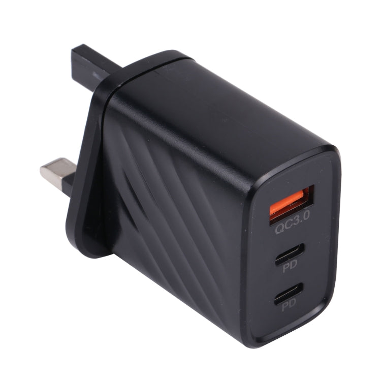 AR-892 3-in-1 QC3.0 PD20W USB + USB-C / Type-C Wand-Reise-Ladegerät, EU-Stecker, UK-Stecker