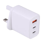AR-892 3-in-1 QC3.0 PD20W USB + USB-C / Type-C Wand-Reise-Ladegerät, EU-Stecker, UK-Stecker