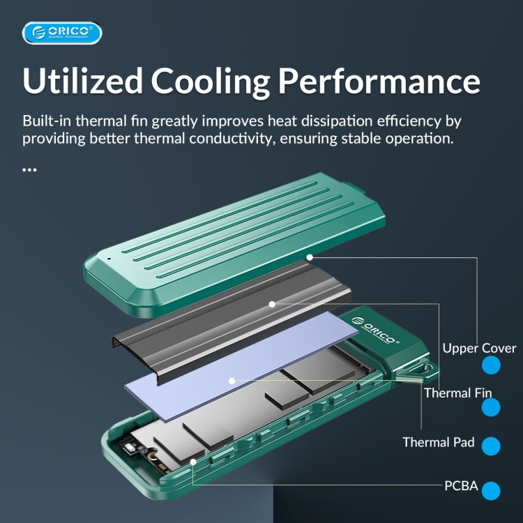 ORICO-USB3.1 Gen1 Type-C 6Gbps M.2 SATA SSD Gehäuse