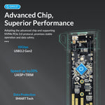 ORICO-USB3.1 Gen1 Type-C 6Gbps M.2 SATA SSD Gehäuse