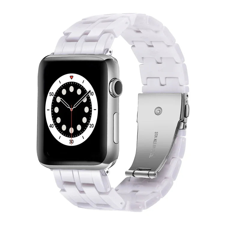 Fünf-Perlen-Armband aus Kunstharz für Apple Watch Series 7 (45 mm), 6, SE, 5 und 4 (44 mm), 3, 2 und 1 (42 mm), 7 (41 mm), 6, SE, 5 und 4 (40 mm) sowie 3, 2 und 1 (38 mm)
