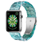 Fünf-Perlen-Armband aus Kunstharz für Apple Watch Series 7 (45 mm), 6, SE, 5 und 4 (44 mm), 3, 2 und 1 (42 mm), 7 (41 mm), 6, SE, 5 und 4 (40 mm) sowie 3, 2 und 1 (38 mm)