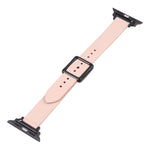 Schwarzes, magnetisches Armband mit quadratischer Dornschließe für Apple Watch Series 7 (45 mm), 6, SE, 5 und 4 (44 mm), 3, 2 und 1 (42 mm), 7 (41 mm), 6, SE, 5 und 4 (40 mm) sowie 3, 2 und 1 (38 mm).
