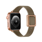 Magnetisches Armband mit quadratischer Dornschließe in Roségold für Apple Watch Series 7 (45 mm), 6, SE, 5, 4 (44 mm), 3, 2, 1 (42 mm), 7 (41 mm), 6, SE, 5, 4 (40 mm) und 3, 2, 1 (38 mm)