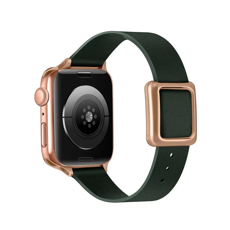 Magnetisches Armband mit quadratischer Dornschließe in Roségold für Apple Watch Series 7 (45 mm), 6, SE, 5, 4 (44 mm), 3, 2, 1 (42 mm), 7 (41 mm), 6, SE, 5, 4 (40 mm) und 3, 2, 1 (38 mm)