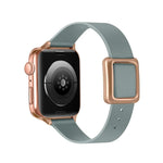 Magnetisches Armband mit quadratischer Dornschließe in Roségold für Apple Watch Series 7 (45 mm), 6, SE, 5, 4 (44 mm), 3, 2, 1 (42 mm), 7 (41 mm), 6, SE, 5, 4 (40 mm) und 3, 2, 1 (38 mm)