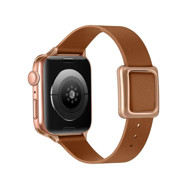 Magnetisches Armband mit quadratischer Dornschließe in Roségold für Apple Watch Series 7 (45 mm), 6, SE, 5, 4 (44 mm), 3, 2, 1 (42 mm), 7 (41 mm), 6, SE, 5, 4 (40 mm) und 3, 2, 1 (38 mm)