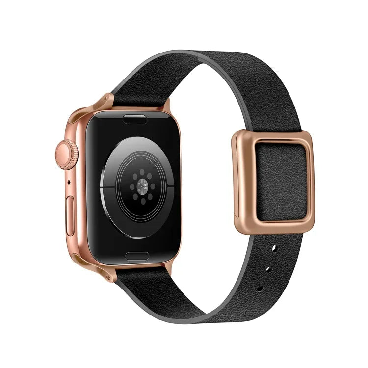 Magnetisches Armband mit quadratischer Dornschließe in Roségold für Apple Watch Series 7 (45 mm), 6, SE, 5, 4 (44 mm), 3, 2, 1 (42 mm), 7 (41 mm), 6, SE, 5, 4 (40 mm) und 3, 2, 1 (38 mm)