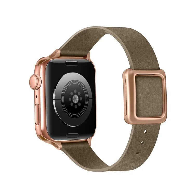 Magnetisches Armband mit quadratischer Dornschließe in Roségold für Apple Watch Series 7 (45 mm), 6, SE, 5, 4 (44 mm), 3, 2, 1 (42 mm), 7 (41 mm), 6, SE, 5, 4 (40 mm) und 3, 2, 1 (38 mm)