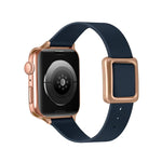 Magnetisches Armband mit quadratischer Dornschließe in Roségold für Apple Watch Series 7 (45 mm), 6, SE, 5, 4 (44 mm), 3, 2, 1 (42 mm), 7 (41 mm), 6, SE, 5, 4 (40 mm) und 3, 2, 1 (38 mm)