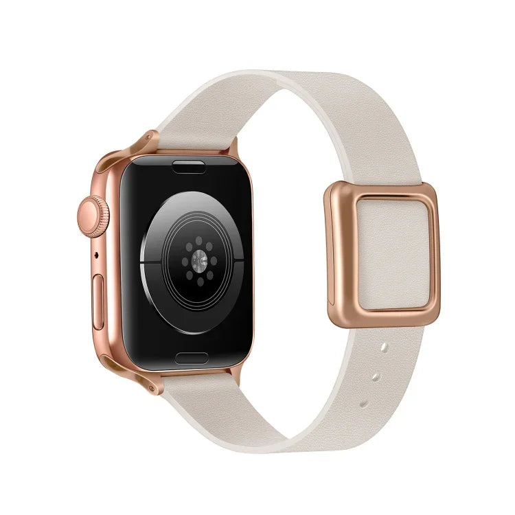 Magnetisches Armband mit quadratischer Dornschließe in Roségold für Apple Watch Series 7 (45 mm), 6, SE, 5, 4 (44 mm), 3, 2, 1 (42 mm), 7 (41 mm), 6, SE, 5, 4 (40 mm) und 3, 2, 1 (38 mm)