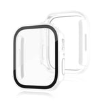 Wasserdichter 2-in-1-PC-Rahmen + Schutzhülle aus gehärtetem Glas, für Apple Watch Series 9/8/7 (45 mm), Apple Watch Series 9/8/7 (41 mm), Apple Watch Series 6/5/4/SE (44 mm) und Apple Watch Series 6/5/4/SE (40 mm)