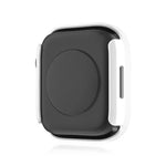 Wasserdichter 2-in-1-PC-Rahmen + Schutzhülle aus gehärtetem Glas, für Apple Watch Series 9/8/7 (45 mm), Apple Watch Series 9/8/7 (41 mm), Apple Watch Series 6/5/4/SE (44 mm) und Apple Watch Series 6/5/4/SE (40 mm)