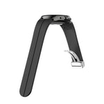 Faltbares silbernes Silikon-Uhrenarmband mit Dornschließe, passend für Samsung Galaxy Watch5 40 &amp; 44 mm / Pro 45 mm