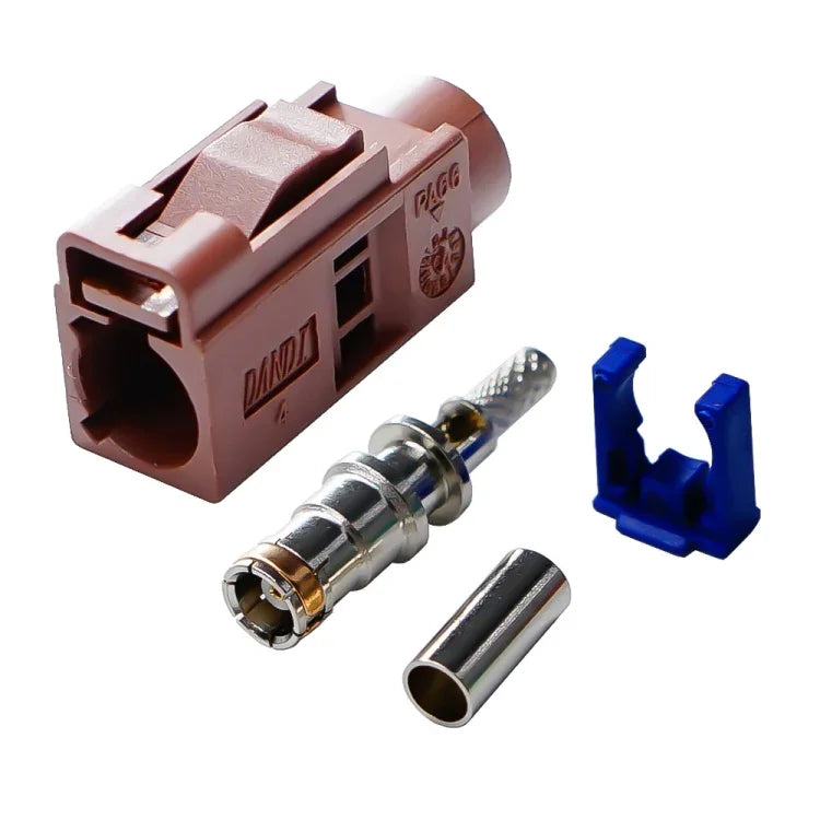 Für RG174 Kabel Fakra Radio Crimp Buchse / Stecker Phantomspeisung RF Koaxial