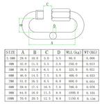 Edelstahl 304 Schnellverschluss-Ringlaufstegschnalle, 5 Stk. 3,5 mm, 5 Stk. 4 mm, 3 Stk. 5 mm, 3 Stk. 6 mm, 2 Stk. 7 mm, 2 Stk. 8 mm, 9 mm, 10 mm