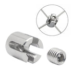 316 Edelstahl Garten-Drahtseil-Kreuz-Befestigungsclip, M8x2, M10x3, M12x4, M12x5, M12x6, M16x8