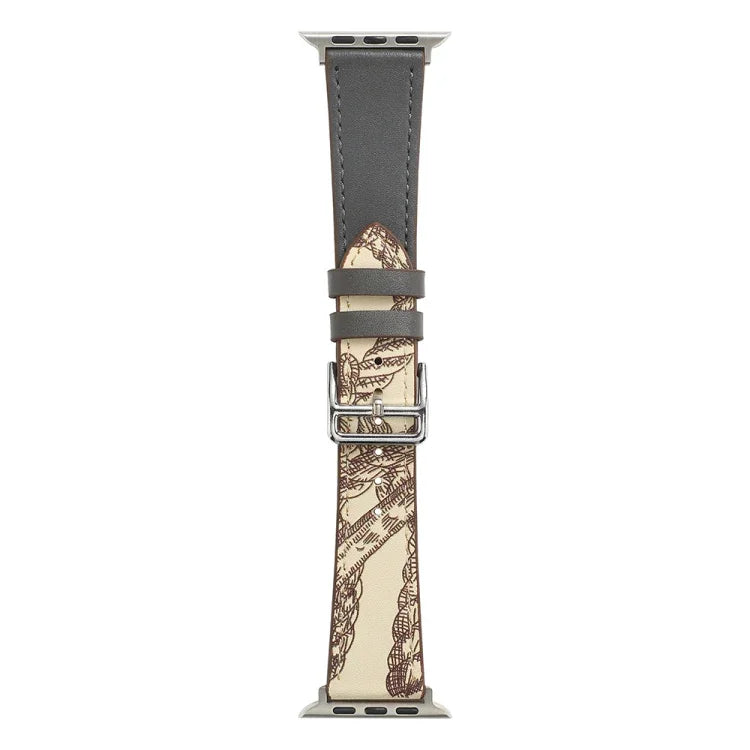 Single Lap Microfiber Leather Watch Band For Apple Watch Series, 7 45mm / 6&SE&5&4 44mm / 3&2&1 42mm, 7 41mm / 6&SE&5&4 40mm / 3&2&1 38mm
