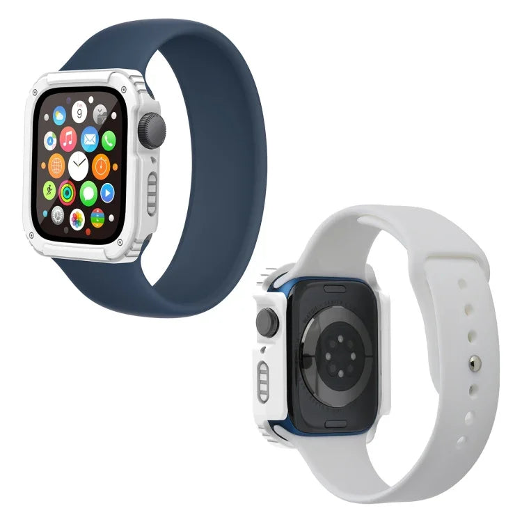 2-in-1-Schutzfolie aus gehärtetem Glas für Apple Watch Series 9/8/7 (45 mm), Apple Watch Series 9/8/7 (41 mm), Apple Watch Series 6/5/4/SE (44 mm), Apple Watch Series 6/5/4/SE (40 mm), Apple Watch Series 3, 2 und 1 (42 mm)...