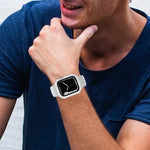 2-in-1-Schutzfolie aus gehärtetem Glas für Apple Watch Series 9/8/7 (45 mm), Apple Watch Series 9/8/7 (41 mm), Apple Watch Series 6/5/4/SE (44 mm), Apple Watch Series 6/5/4/SE (40 mm), Apple Watch Series 3, 2 und 1 (42 mm)...