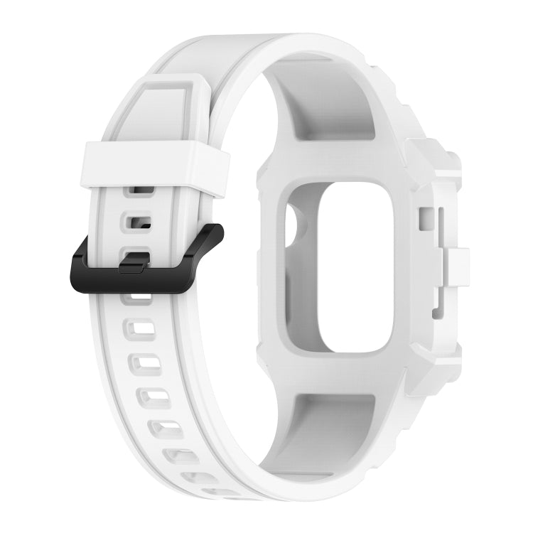 Integriertes Silikonarmband für Apple Watch Series 7 (45 mm), 6, SE, 5 und 4 (44 mm), 3, 2 und 1 (42 mm), 7 (41 mm), 6, SE, 5 und 4 (40 mm) sowie 3, 2 und 1 (38 mm)