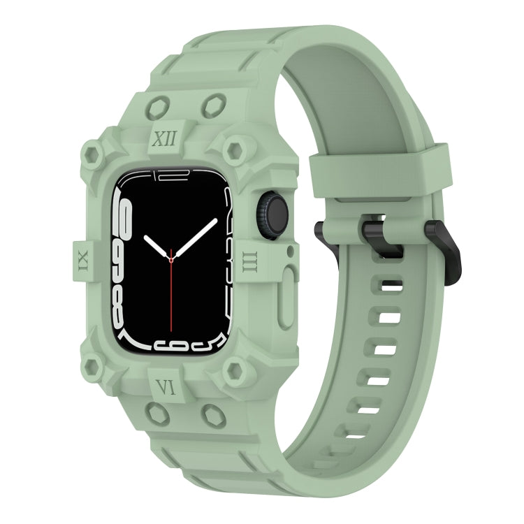 Integriertes Silikonarmband für Apple Watch Series 7 (45 mm), 6, SE, 5 und 4 (44 mm), 3, 2 und 1 (42 mm), 7 (41 mm), 6, SE, 5 und 4 (40 mm) sowie 3, 2 und 1 (38 mm)