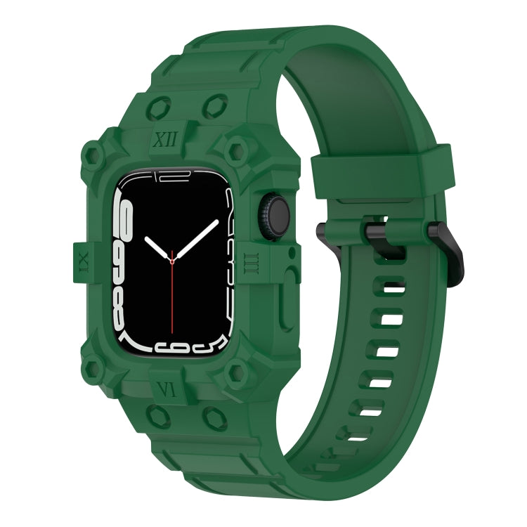 Integriertes Silikonarmband für Apple Watch Series 7 (45 mm), 6, SE, 5 und 4 (44 mm), 3, 2 und 1 (42 mm), 7 (41 mm), 6, SE, 5 und 4 (40 mm) sowie 3, 2 und 1 (38 mm)