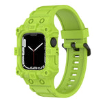 Integriertes Silikonarmband für Apple Watch Series 7 (45 mm), 6, SE, 5 und 4 (44 mm), 3, 2 und 1 (42 mm), 7 (41 mm), 6, SE, 5 und 4 (40 mm) sowie 3, 2 und 1 (38 mm)