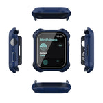 2-in-1 PC Rahmen + Displayschutzfolie aus gehärtetem Glas Schutzhülle, für Apple Watch Series 9 / 8 / 7 41mm, für Apple Watch Series 9 / 8 / 7 45mm